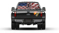 AMERICAN FLAG  2nd Amendment Rear Window Perforated Graphic Decal  Pickup Truck Campers