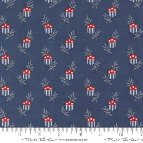 American Gatherings III Nautical Blue Yardage for Moda - 49320 14 - PRICE PER 1/2 YARD