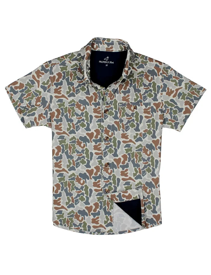 Boys Sportsman Field Shirt Terra Camo - Properly Tied