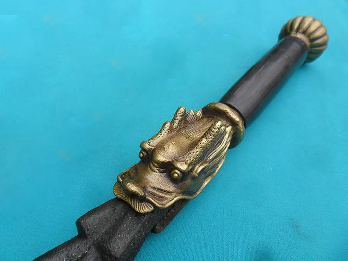Sword breaker,Double whips(Cast iron material,Brass,Wood handle) - Chinese sword shop
