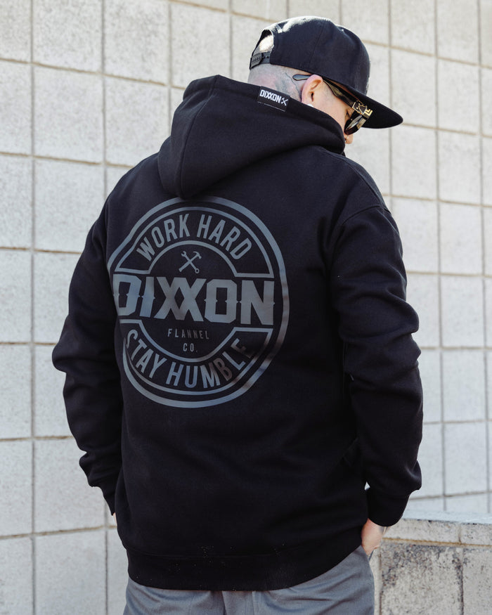 Corpo Zip Up Hood - Black
