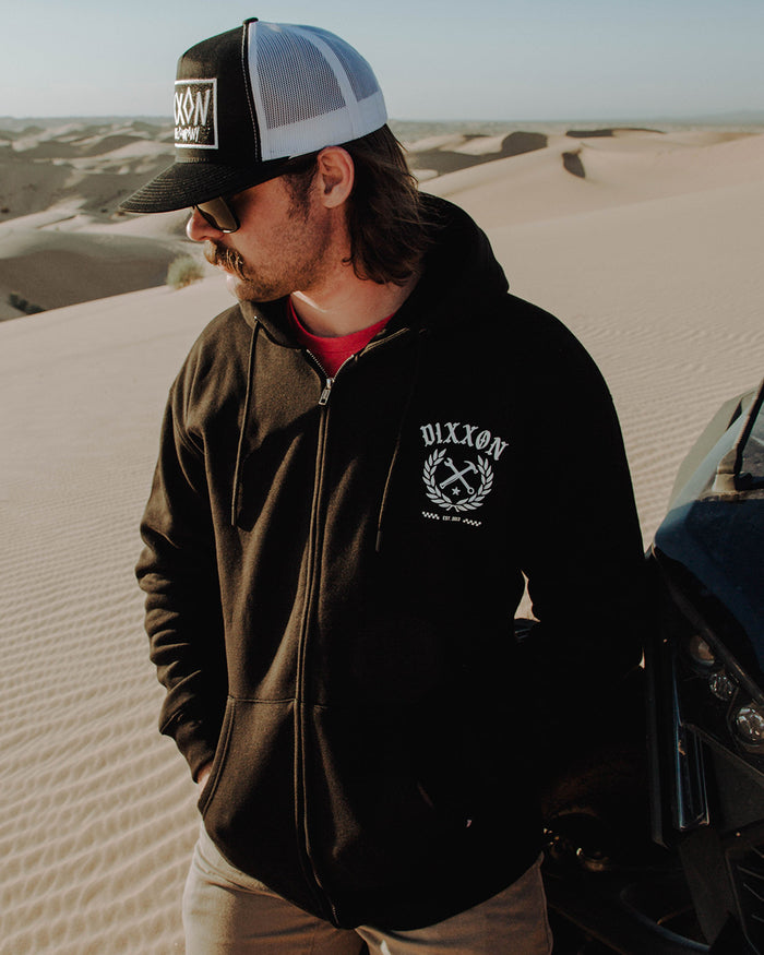 Cruz Zip Up Hood - Black