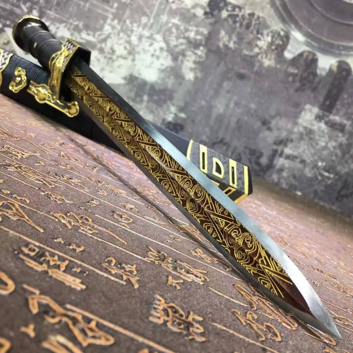 Dagger,duan jian,High carbon steel blade,Alloy fitting,Length 18" - Chinese sword shop