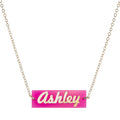 I found this at #moonandlola! - Calypso Modern Script Bar Necklace