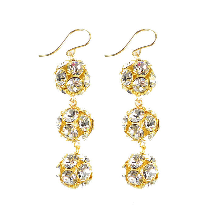 I found this at #moonandlola! - Europa Rhinestone Ball Earrings