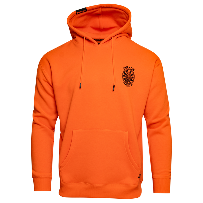 Black Hammersnake Pullover Hoodie - Safety Orange - Dixxon Flannel Co.