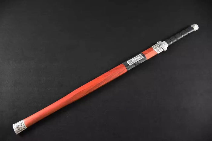 Han jian(High carbon steel blade,Red wood,Alloy fitted)Full tang - Chinese sword shop