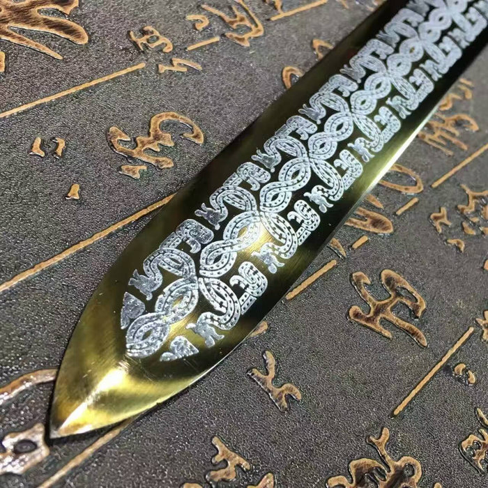 Han jian/High carbon steel eight surface blade/Black wood/Alloy handle - Chinese sword shop