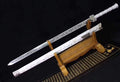 Han sword,Medium carbon steel etch blade,White scabbard - Chinese Sword store