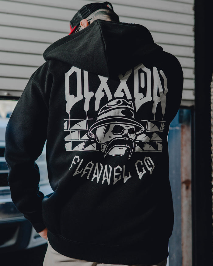 Hector Zip Up Hood - Black