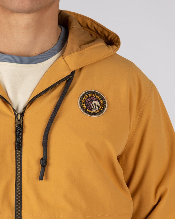 Jace Mens Casual Bomber Jacket in Yellow