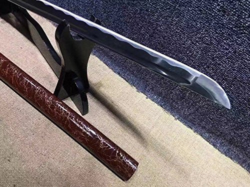 Japanese katana/Samurai sword/Medium carbon steel/Wood paint Scabbard/Length 30" - Chinese sword shop