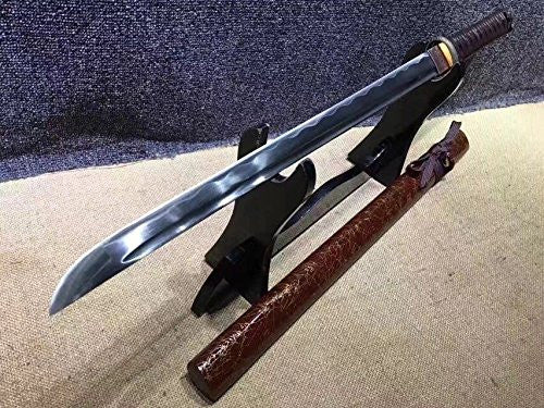 Japanese katana/Samurai sword/Medium carbon steel/Wood paint Scabbard/Length 30" - Chinese sword shop