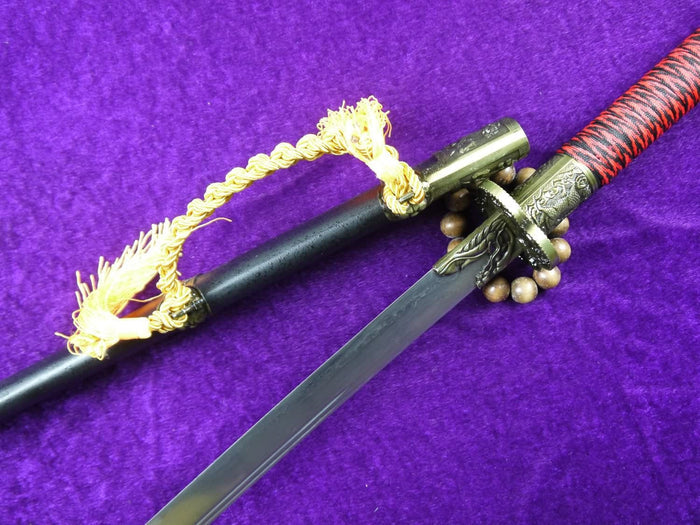 Kang xi dao sword/Damascus steel/Wood scabbard/China chop sabers - Chinese sword shop