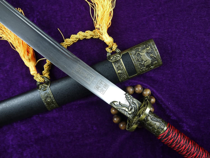Kang xi dao sword/Damascus steel/Wood scabbard/China chop sabers - Chinese sword shop