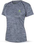 KELME Summer Women Running Short Sleeve T-shirts Quick Dry Sports Breathable 100% Polyester Leisure T-shirt Melange Grey - Shoppers-kart.com