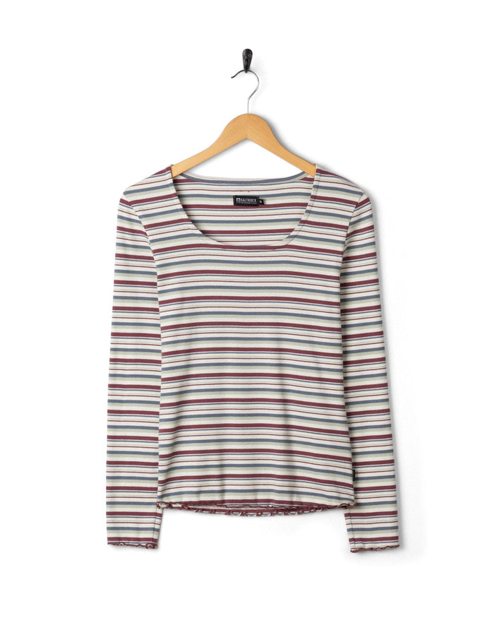 Lenna Womens Long Sleeve T-Shirt in Multi Stripe
