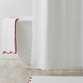 Diamond Pique Scallop Shower Curtain