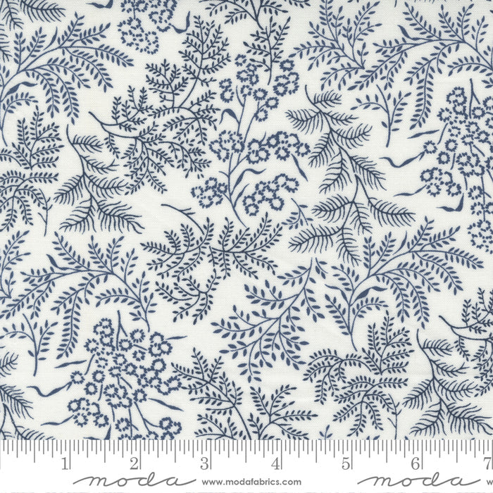 Nantucket Summer Cream Navy Yardage for Moda - 55261 21 - PRICE PER 1/2 YARD