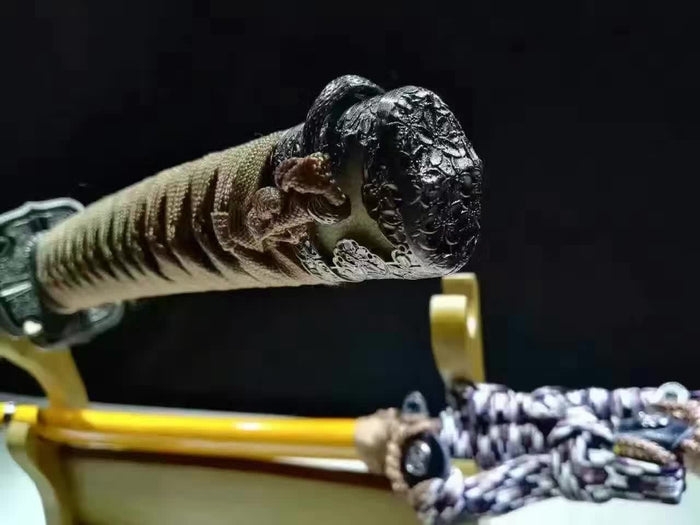 Nihontou Tachi/Nodachi/High carbon steel/Wood scabbard/Alloy tosogu/Full tang - Chinese sword shop