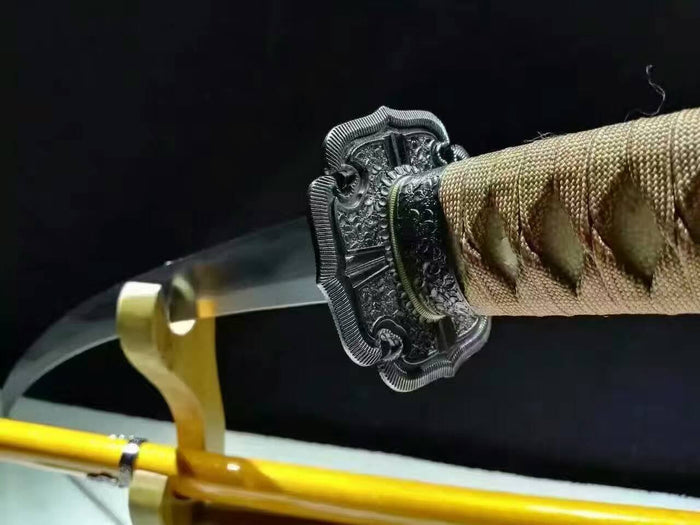 Nihontou Tachi/Nodachi/High carbon steel/Wood scabbard/Alloy tosogu/Full tang - Chinese sword shop