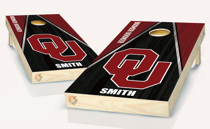 OU Smith Cornhole Board Vinyl Wrap Laminated Sticker Set