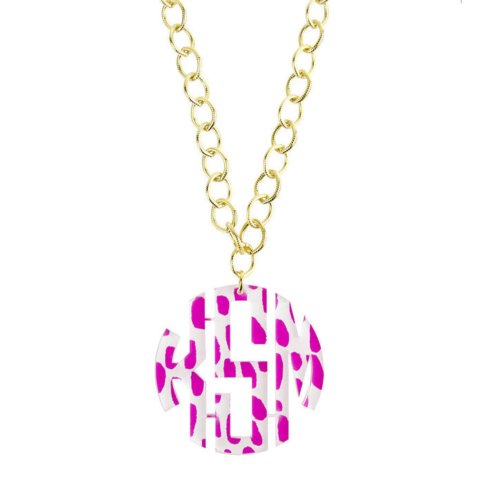 I found this at #moonandlola! - Patterned Block Monogram on Greenwich Chain