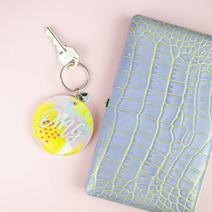 I found this at #moonandlola! - Patterned Script Keychain