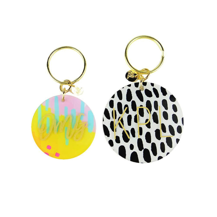 I found this at #moonandlola! - Patterned Script Keychain