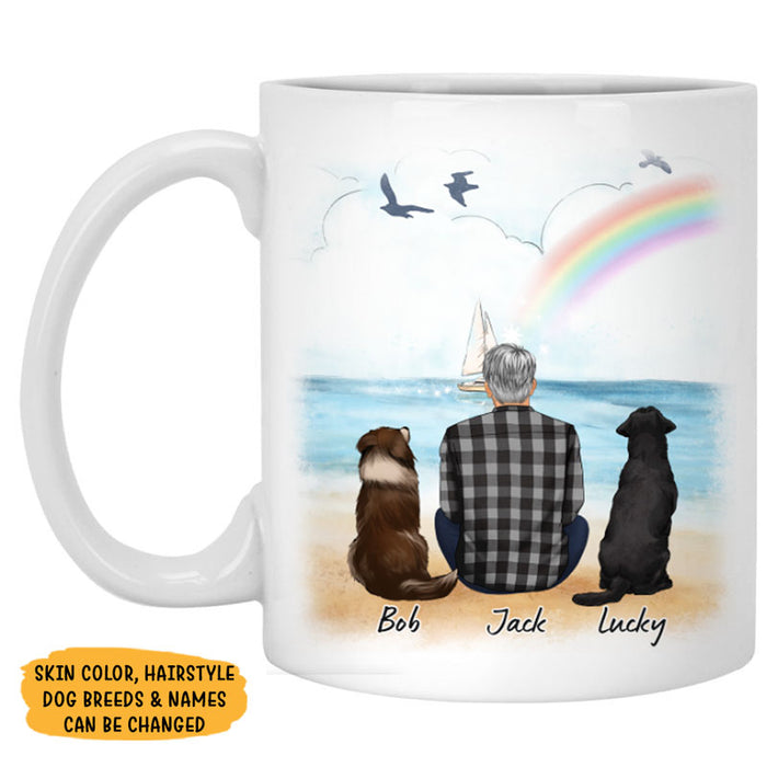 Personalized Dog Dad Mug - I Would Fight A Bear For You Gift From the Dog, Custom Dog Breed & Name