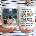 Personalized dog mom coffee mug, gift for dog lovers - I would fight a bear for you, custom mug