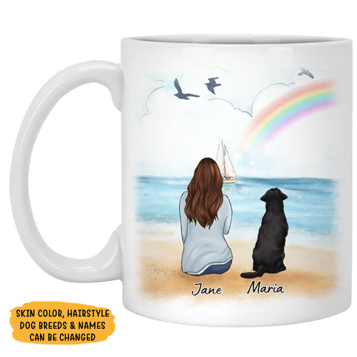 Personalized dog mom coffee mug, gift for dog lovers - I would fight a bear for you, custom mug