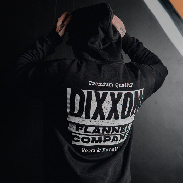Premium Quality Zip Up Hood - Black