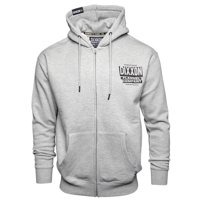 Black Premium Quality Zip Up Hoodie - Heather Grey - Dixxon Flannel Co.