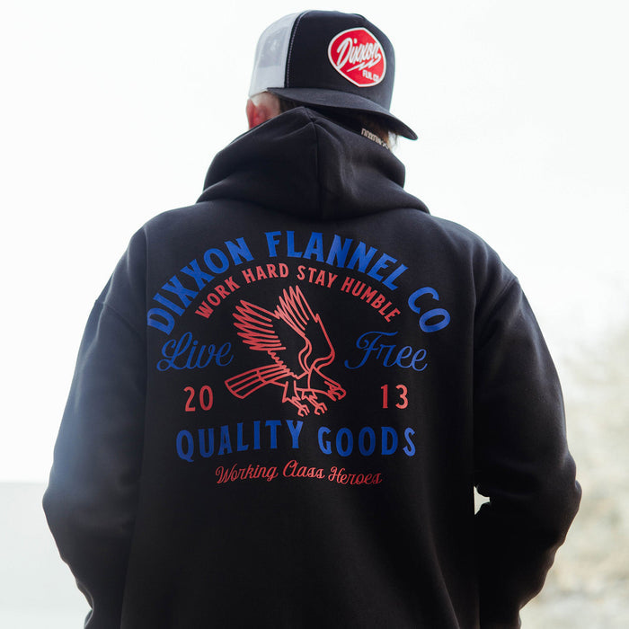 Quality Goods Zip Up Hood - Black - Dixxon Flannel Co.