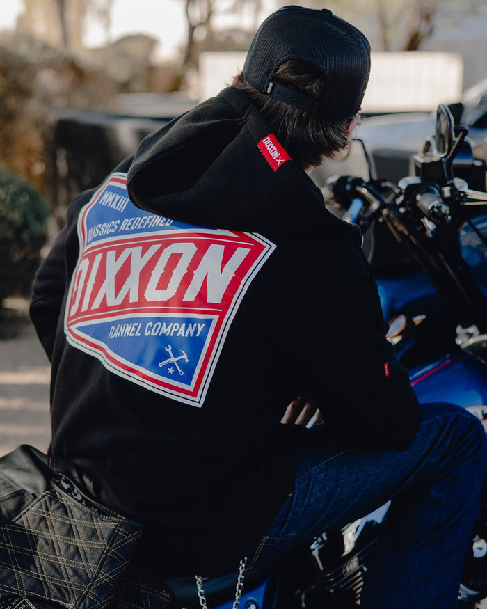 Red, White, & Blue Classics Zip Up Hoodie - Black - Dixxon Flannel Co.