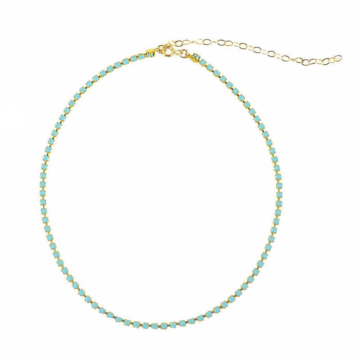 I found this at #moonandlola! - Rhinestone Chain Choker