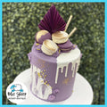 royal plum art deco cake