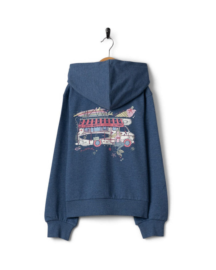 Scoop Kids Zip Hoodie in Blue