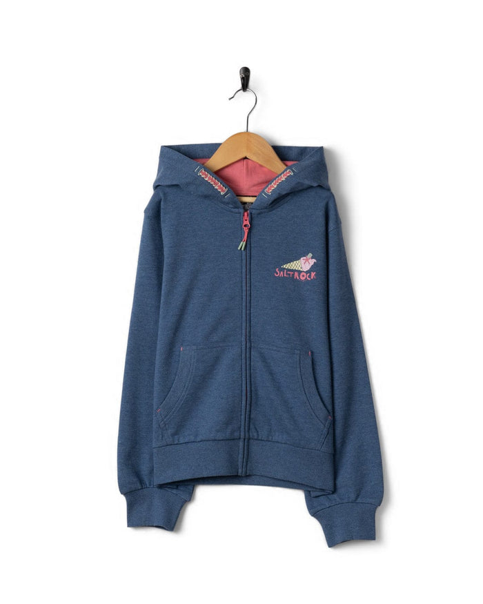 Scoop Kids Zip Hoodie in Blue