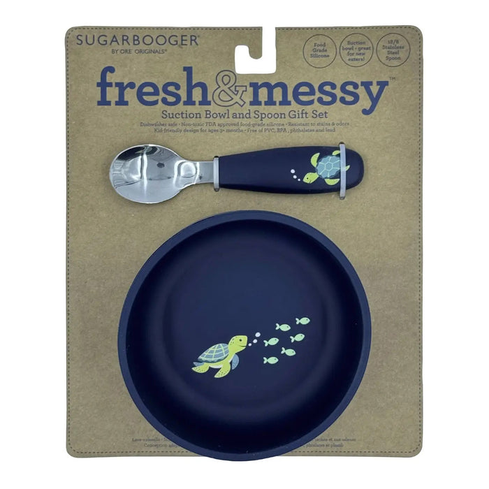 Sea Turtle Suction Bowl & Spoon Set - Ali's Wagon