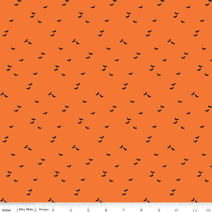 Seasonal Basics Bat Orange Ydg by Christopher Thompson for RBD C651-ORANGE - PRICE PER 1/2 YARD