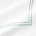 Boudoir Sham 12″ x 16″ w/ 2″ Flange / White/Aqua