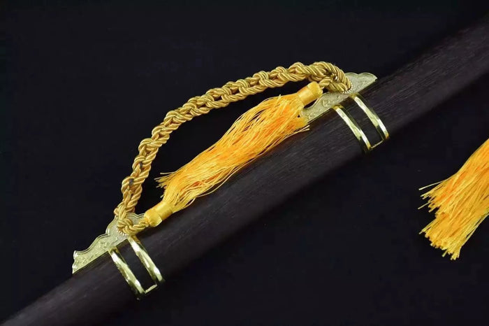 Tang dao/High manganese steel/Rosewood scabbard/Alloy fitted/Length 40" - Chinese sword shop