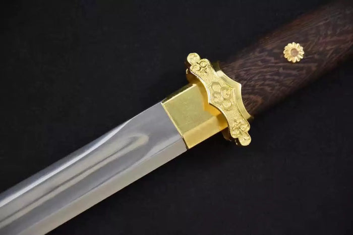 Tang dao/High manganese steel/Rosewood scabbard/Alloy fitted/Length 40" - Chinese sword shop