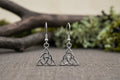 vkngjewelry Earrings Triquetra Knot Earrings, Silver Trinity Studs