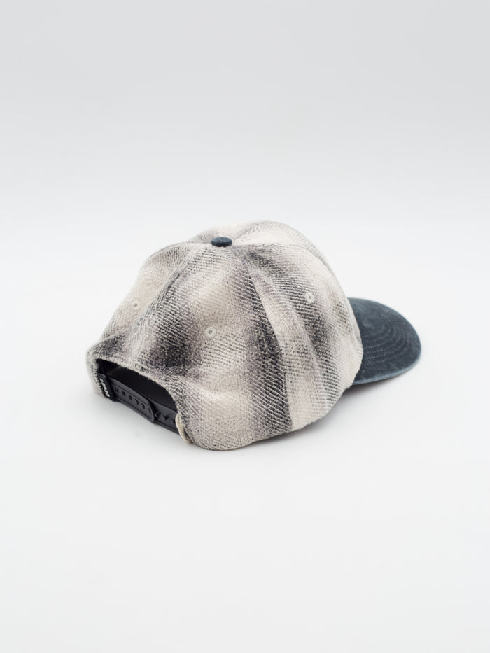 Vacay Check Dad Hat White/Black