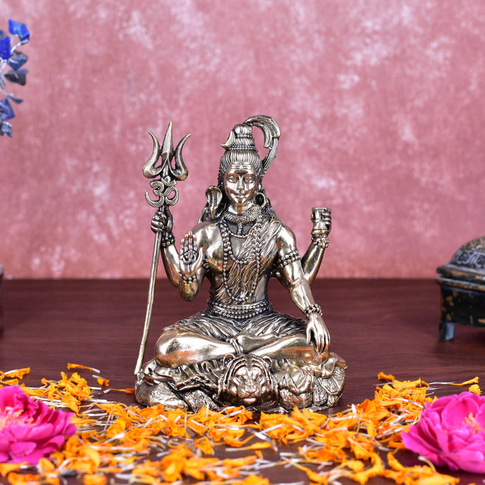 White Whale Superfine Brass Lord Shiva Statue shiv Idol Home Decor Figurine