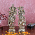 White Whale Superfine Brass Radha Krishna Idol Statue Home Decor Figurine