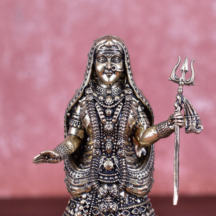 White Whale Superfine Ganga MATA Brass Statue Religious Goddess Sculpture Idol